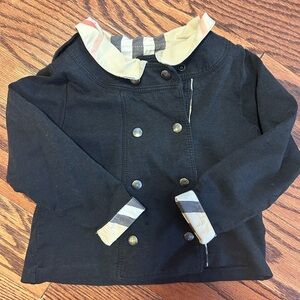 Burberry Black Kids Jean Jacket with Beige Accents